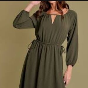 NWT- SMALL womens Gilli Olive Green Dress